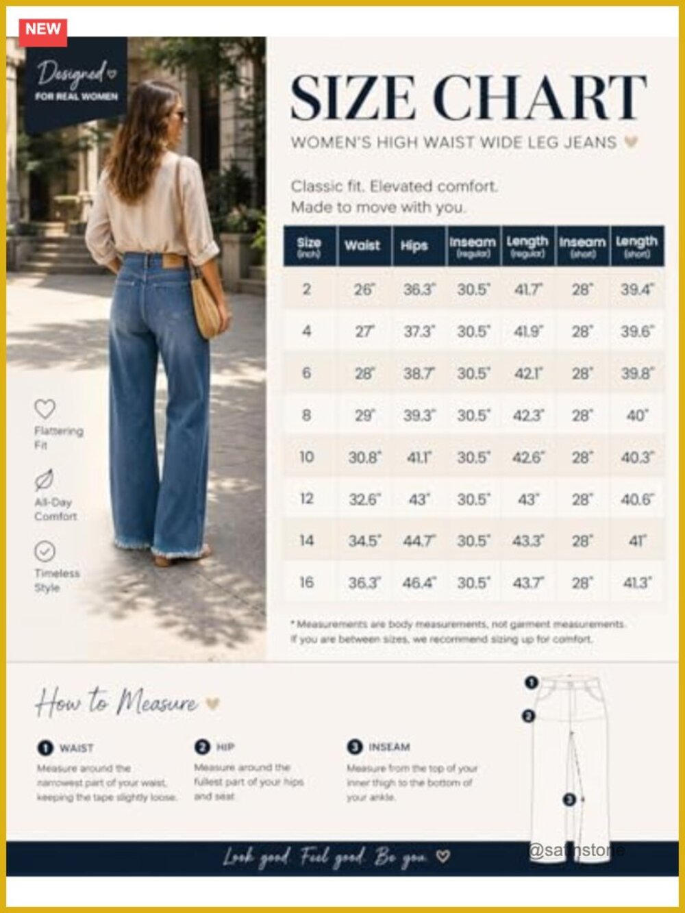High Waisted Straight Leg Jeans Stretchy Raw Hem Denim Tummy Control - Picture 5 of 5